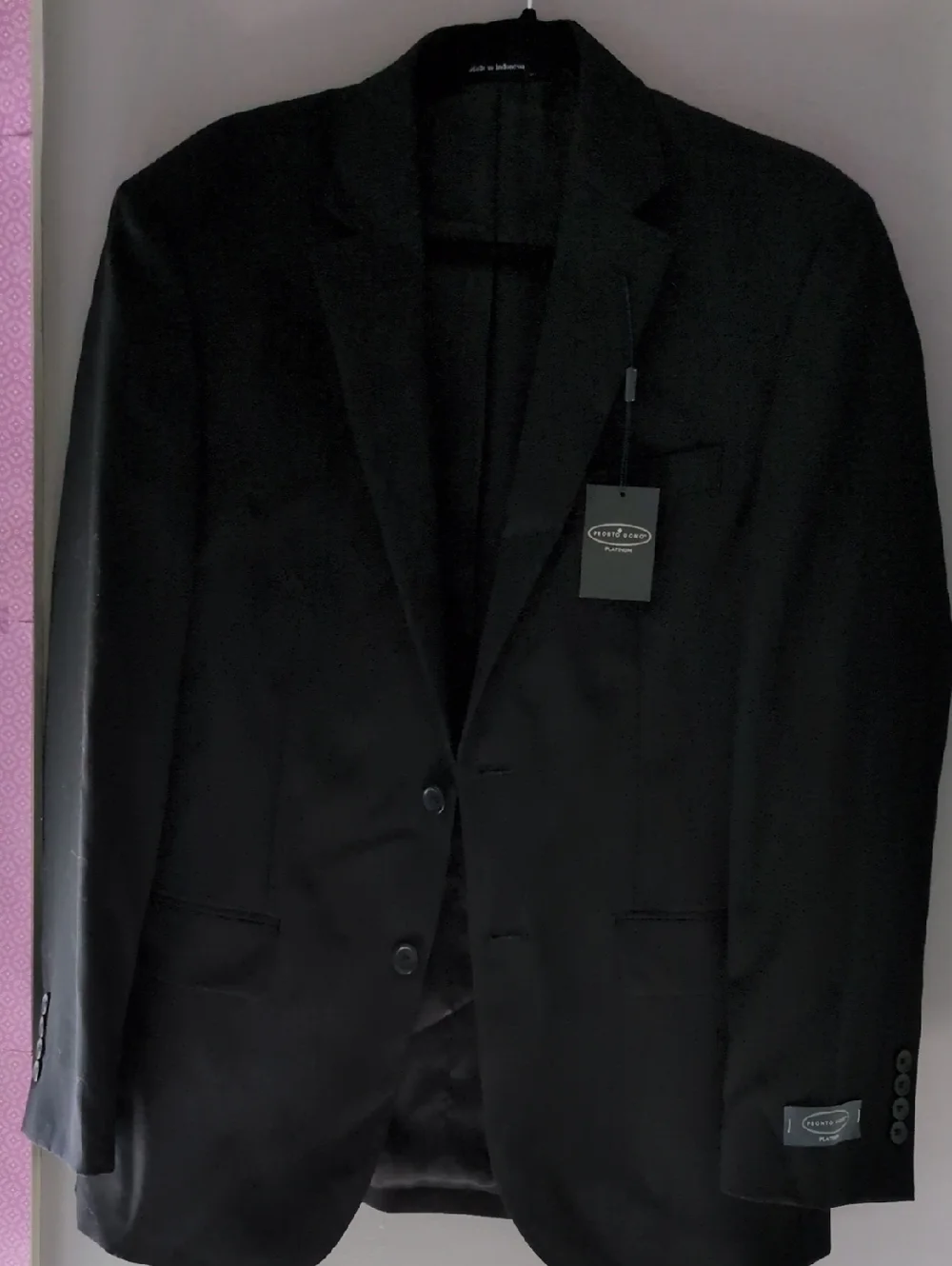 Pronto Uomo Wool 2 Button Lapel Notch Suit Jacket Blazer 38 NWT